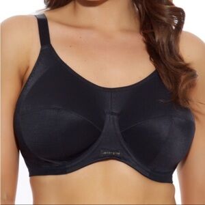 Elomi NWT Energise Black Sports Bra size 40DD Extra Support Sportsbra Plus Size